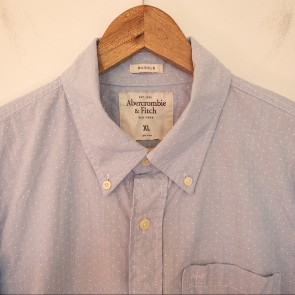 Abercrombie & Fitch Men Size XL Shirt Muscle Fit - Picture 3 of 10